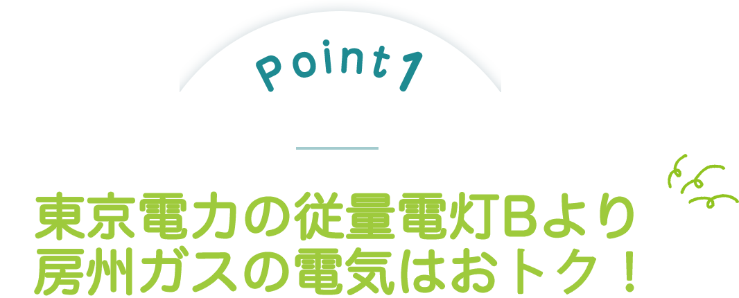 房州ガスの電気はおトク！