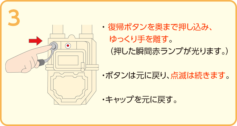 マイコンメーターの復帰手順⑦