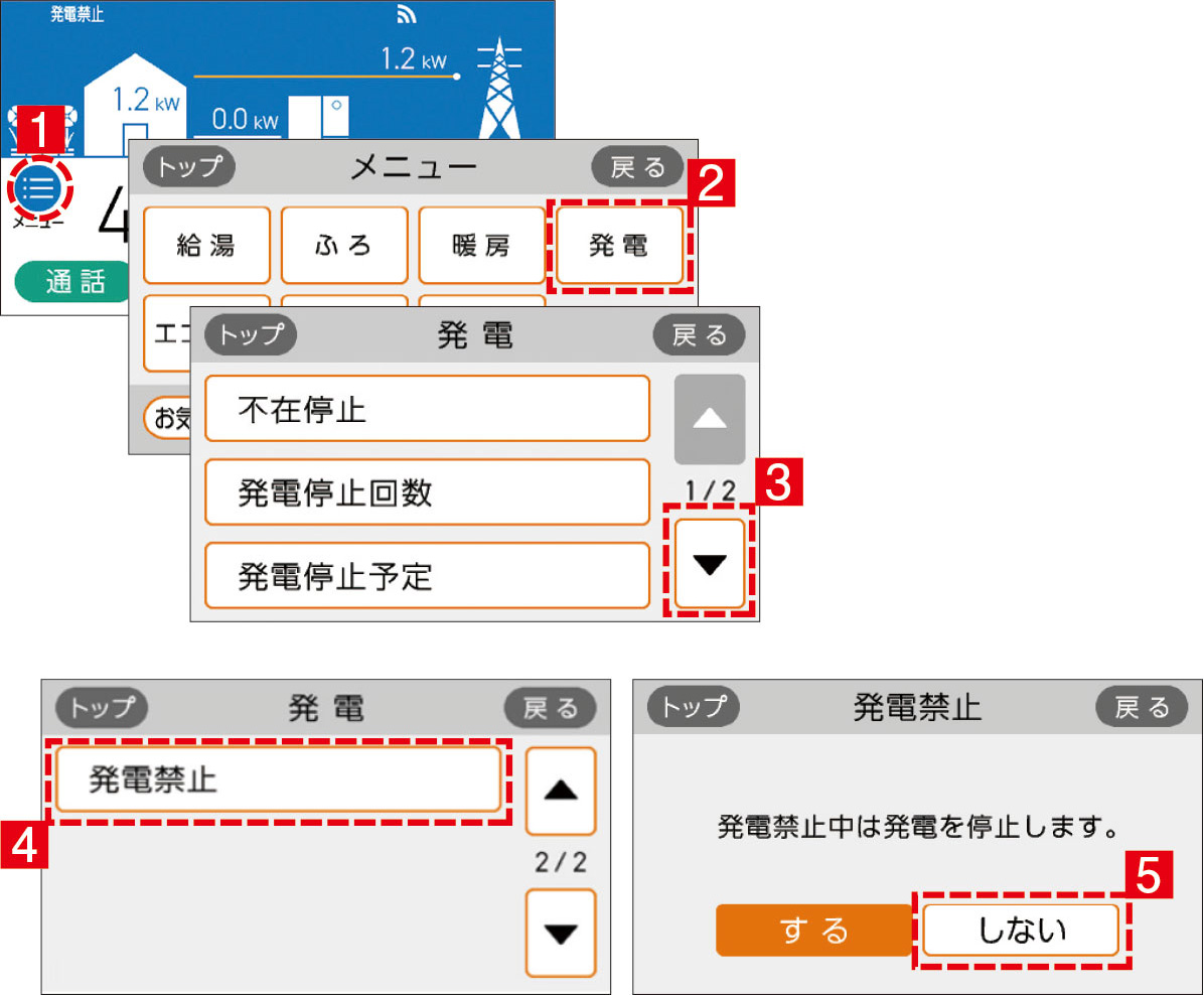 発電開始操作1